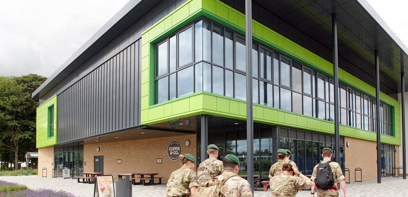 The new recreational space created at Worthy Down camp is a hub of activity for military personnel. The new recreational space created at Worthy Down camp is a hub of activity for military personnel.